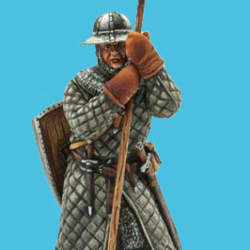 CRU134   Homme d'armes teutonique de faction avec hallebarde.