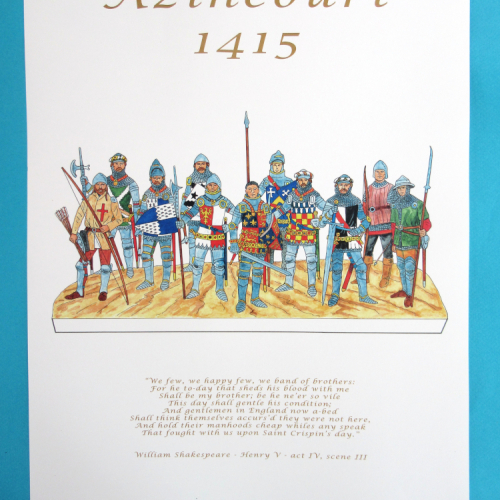 Ensemble de planches sur Azincourt 1415 par Gorini Art (édité en 2023).