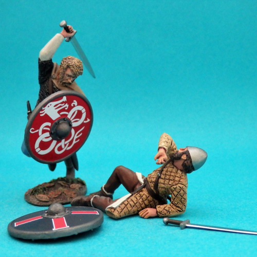 Nr 62115  Viking et saxon au duel (Set 2 pièces).